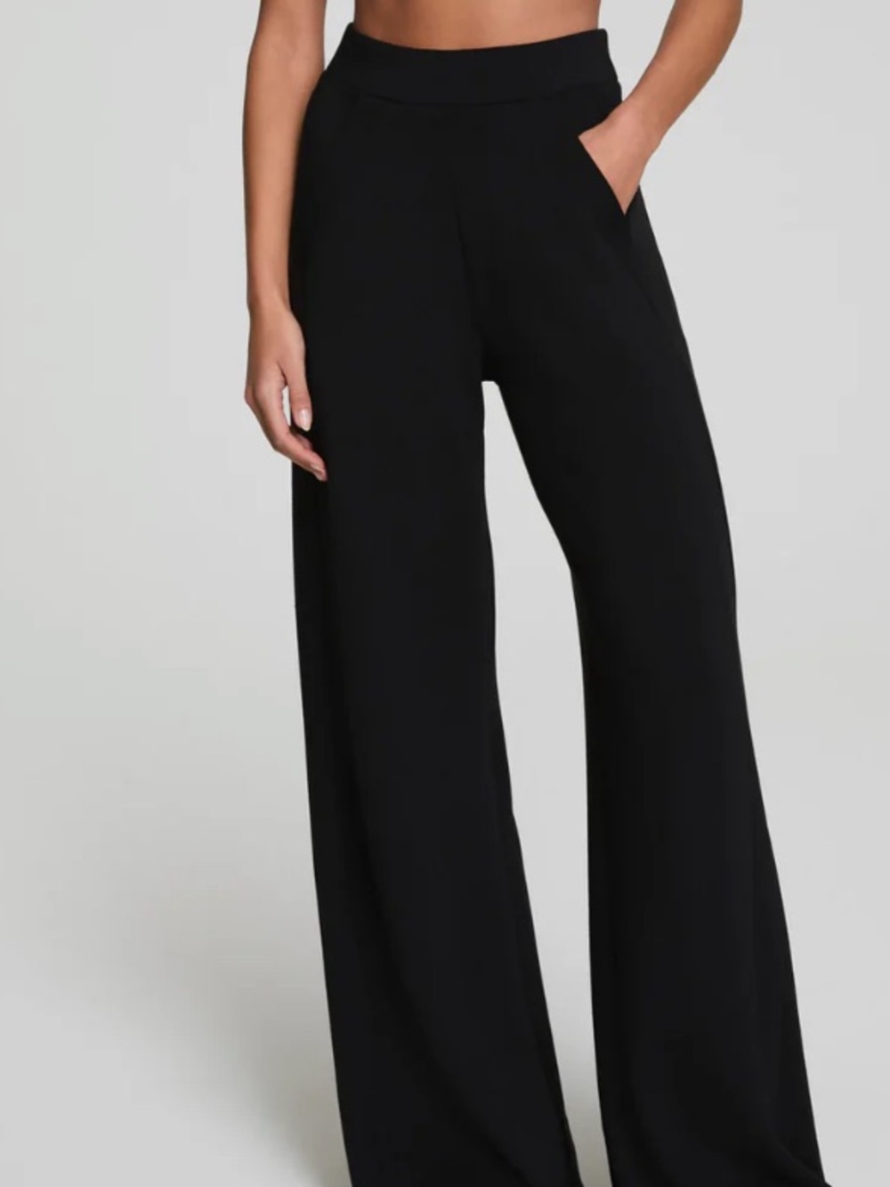 NWT!! SPANX Black Wide-Leg Track pants